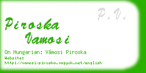 piroska vamosi business card