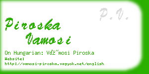 piroska vamosi business card